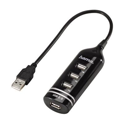 USB 2.0 Hub 1:4 Bus-Powered Black